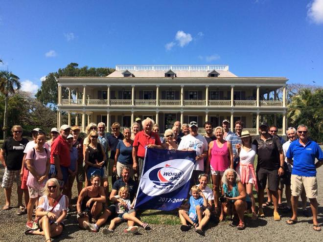 Mauritius Chateau la bourdonnais group picture - World ARC 2017-18 &copy; World Cruising Club